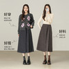 【内购】【含绵羊毛含醋酸】通勤高腰压褶藏肉显瘦厚毛呢保暖中长百褶裙-154QB4852 商品缩略图1