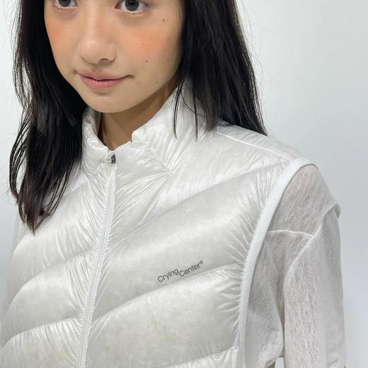 CryingCenter半透明暖冬立领收腰放射排骨状轻量无胆羽绒马甲 商品图3