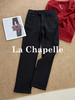会员福利【12oz高弹+衣橱必备】拉夏贝尔/La Chapelle高腰两粒扣显瘦铅笔裤小脚裤牛仔裤 商品缩略图1