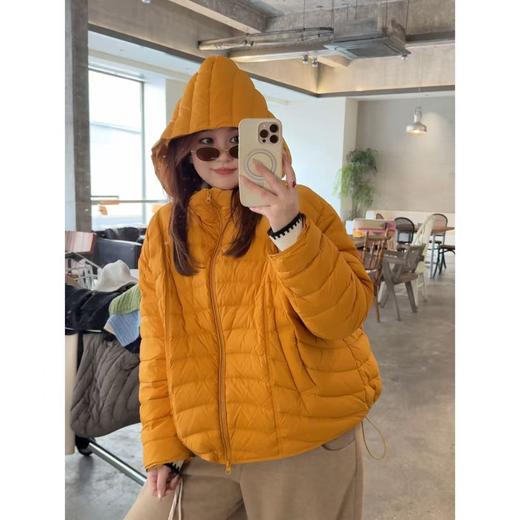 25AW上新 佳佳同款【南瓜羽绒】色彩连帽排骨宽松羽绒服短款时尚休闲保暖 商品图0