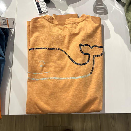 Vineyard Vines/鲸鱼 男士春夏透气纯棉个性印花圆领长袖休闲T恤 商品图1