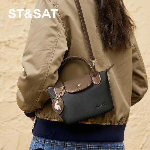 星期六复古撞色时尚通勤手提包SSD521A0GC 商品图2