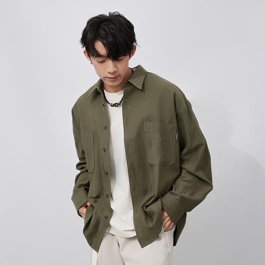 【新品上新】HX 春季衬衫式茄克衫外套柔软舒适Z105510035101 商品图1