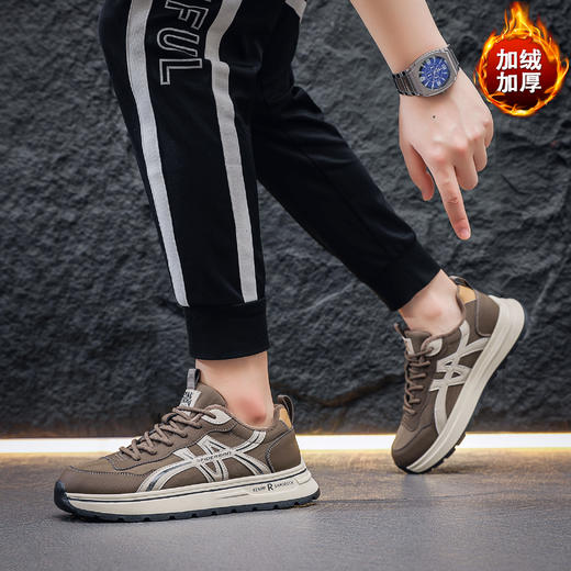 【HF】无忧购 冬季加绒加厚保暖百搭休闲鞋男厚底运动老爹鞋 K605（截单后3-5天发货） 商品图0