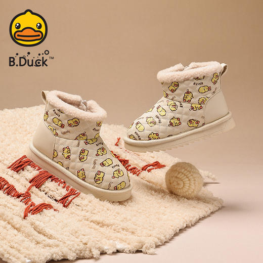 B.Duck小黄鸭童鞋冬季加绒保暖雪地靴26-30码 B5686911 商品图3