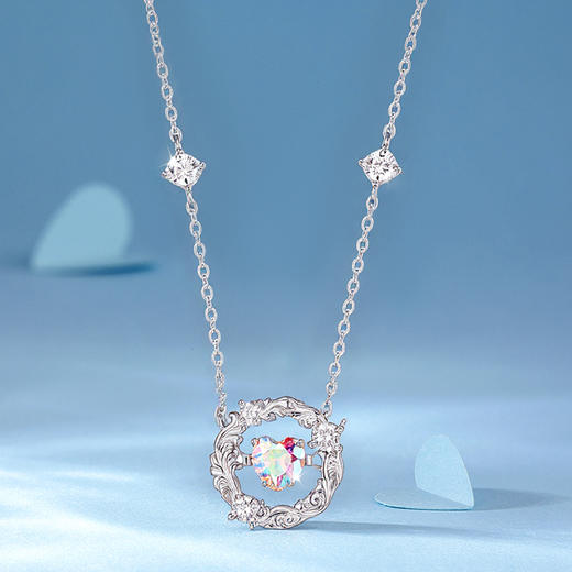 卡蒂罗KADER 心动缠枝项链 925银轻奢原创莫比乌斯系列跳动的心吊坠甜蜜温柔浪漫锁骨链 闪耀吸睛心动不止 商品图2