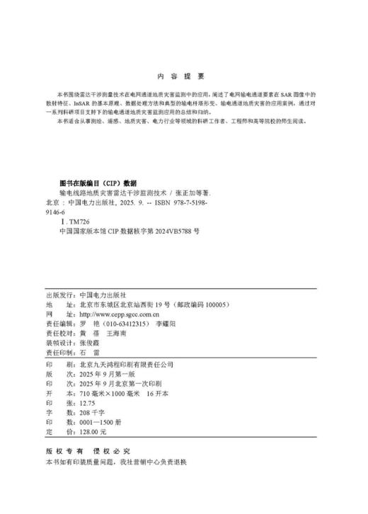 输电线路地质灾害雷达干涉监测技术 商品图3