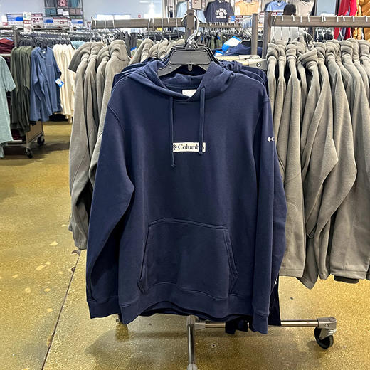 Columbia/哥伦比亚 男士棉混纺内加绒保暖印花抽绳连帽套头卫衣 商品图1