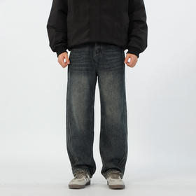 百搭休闲直筒加绒牛仔长裤-纪念日百货门店同款167749785