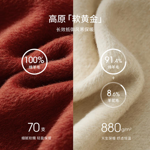 【内购】尚都比拉2024秋冬款毛呢大衣西装翻领绵羊毛双面外套-W44O56049 商品图4