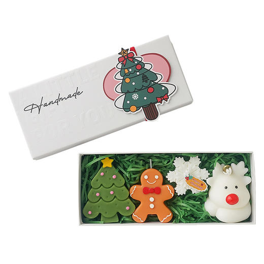 【盒装+袋&圣诞趣味🎁】圣诞节蜡烛氛围感伴手礼 手工造型蠟燭 创意香氛 圣诞香薰 商品图2