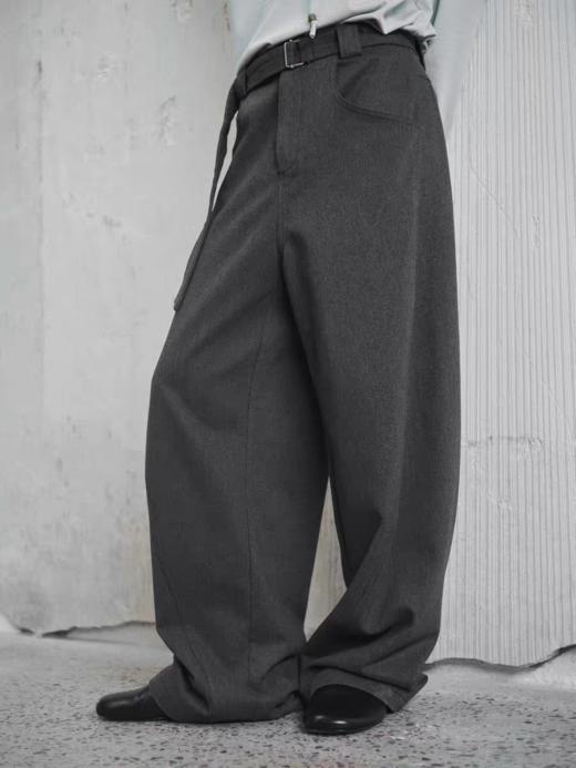 共和GongheRepub/GH24049/「弧光」磨毛绒感长裤 商品图0