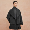 QH907斯尔丽2025新款滑爽软糯双面呢大翻领短款羊毛大衣 商品缩略图7