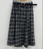 NC配腰带呢料格子长半裙51010（黑）冬季254011650321 商品缩略图1