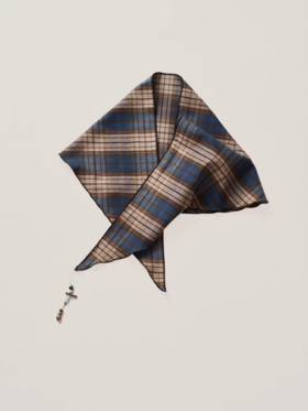 共和GongheRepub/GH24033/「沙洲」磨毛提花格子三角巾