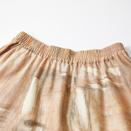 谜底原创印花半裙2025冬季新品纯棉亲肤A型大摆中长裙女254MB1704 商品图3