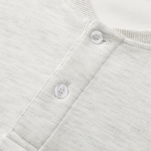 两粒扣半开襟男士卫衣25秋款舒适简约日常通勤校园青少年打底衫K&C 商品图8