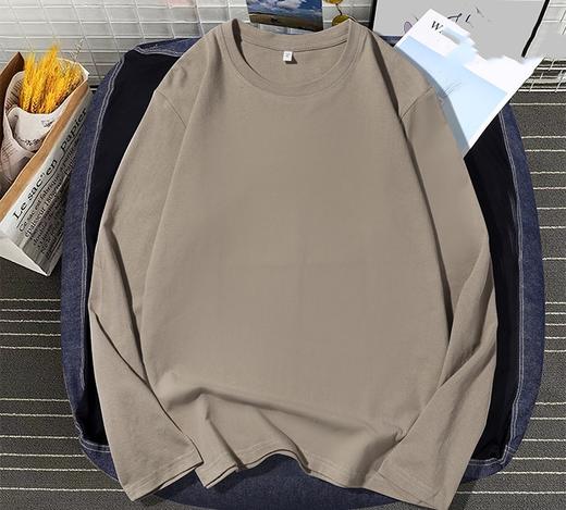 【59元2件】100％纯棉男女款长袖 200g重磅 纯色长袖  简约宽松 休闲百搭  商品图3