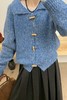 LNNNS 蓝色休闲牛角扣针织毛衫外套 21546 商品缩略图3