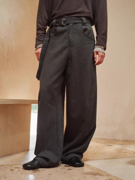 共和GongheRepub/GH24049/「弧光」磨毛绒感长裤 商品图2