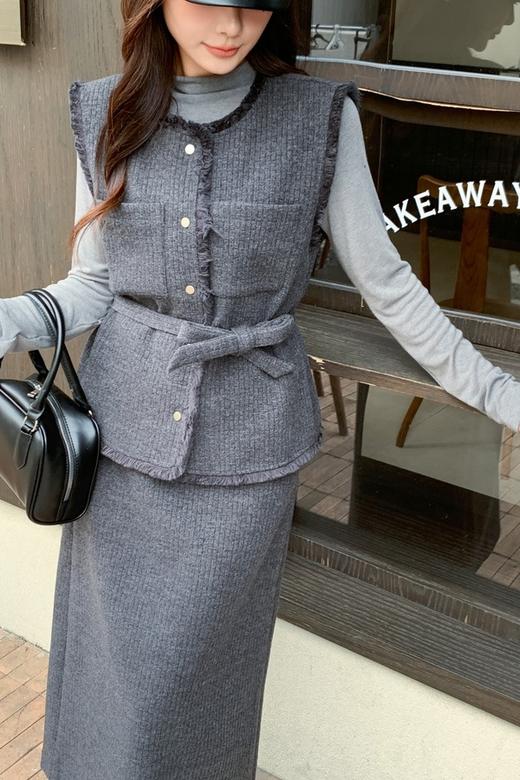 Le Malene 复古优雅马甲+半裙三件套装 21541 商品图3