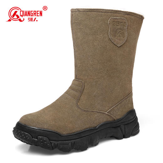 强人3515男靴冬季皮毛一体雪地靴东北大棉靴蒙古靴防寒羊毛靴 商品图0