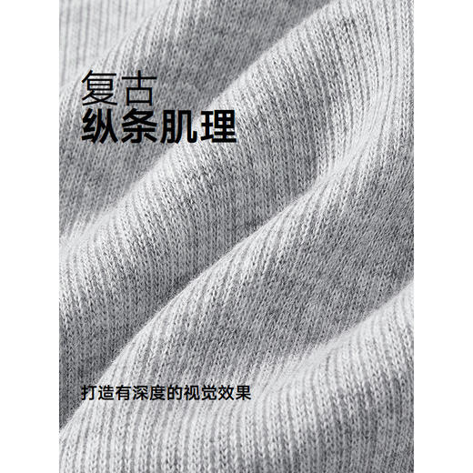 GXG男装 翻领卫衣撞色拼接肌理上衣polo领长袖内搭 2025秋季新品 商品图4