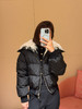 驴家 25秋冬新款  滑雪季羽毛领暗纹短款羽绒服(TM) 商品缩略图5