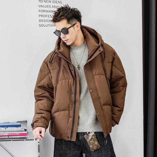 徐太浪【抽绳连帽 辑行保暖】羽绒服男冬季男装大码过冬防寒外套 商品图1