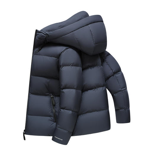 半身缘男装 冬季面包85%鹅绒螺纹袖口抗菌防静电羽绒服2618 商品图5