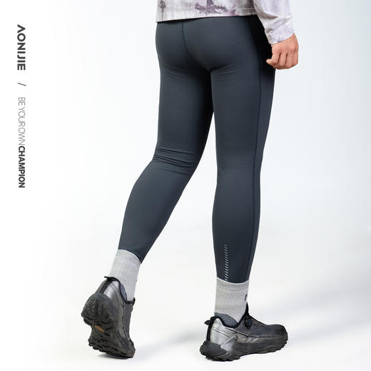 奥尼捷运动紧身裤男加绒户外训练健身长裤打底跑步运动裤压缩长裤 商品图4