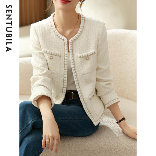 【内购】尚都比拉小香风气质通勤外套空调衫轻法式复古知性名媛小香风外套-153WA3219X 商品图0