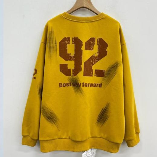 NC圆领印图刷漆长袖卫衣50914（黄）秋季153210040321 商品图3