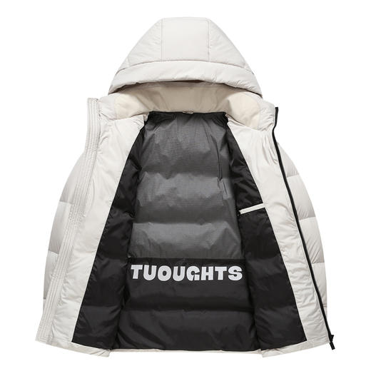 半身缘男装 冬季面包85%鹅绒螺纹袖口抗菌防静电羽绒服2618 商品图8