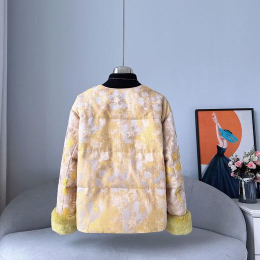 SR 925新中式可拆水貂毛皮草时尚气质盘扣鹅绒服外套 商品图3