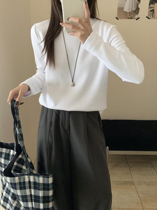 【多妈团购 加绒小白T两件装2309】重磅双层螺纹领口加固，反复穿脱不会松垮卷边，堪比轻薄保暖内衣-连横 商品图4