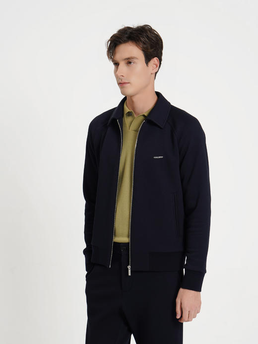 callisto藏青羊毛混纺外套 商品图3