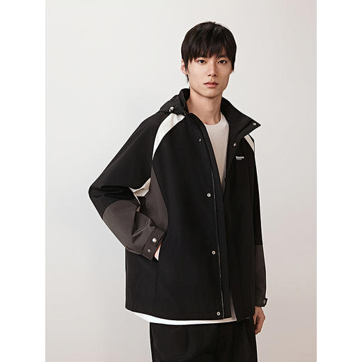 GXG男装 户外拼色设计连帽夹克男运动休闲外套上衣  2025秋季新品 商品图2