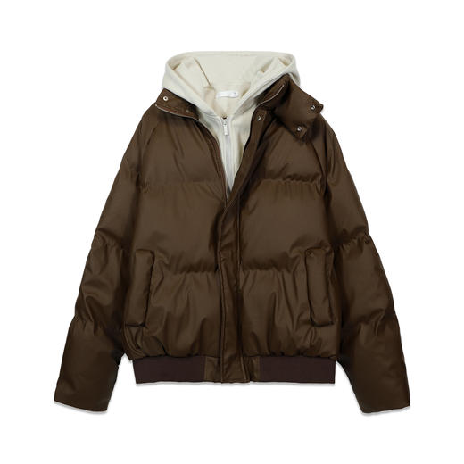 高级时尚潮流假两件皮质棉服-纪念日百货门店同款167344219 商品图4