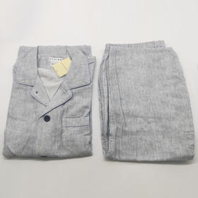 内野SC 二重纱男士素色长袖衣裤睡衣