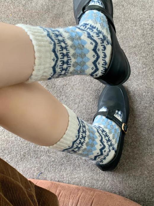 <曾小咸推荐> 费尔岛羊毛中筒袜 日常价89/4双！ 活动价49/4双！【预售款，预计3-15天发货】 商品图10