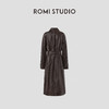 ROMI STUDIO“棕标系列”进口小牛皮轻蜡肌理感皮大衣 RWCAS85168 商品缩略图1