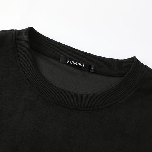 gxg.jeans男装【麂皮绒面料】男士圆领卫衣25秋款舒适垂顺日常百搭打底衫上衣K&C 商品图8