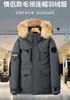 真貉子毛领白鹅绒男女同款工装防寒羽绒服 商品缩略图5
