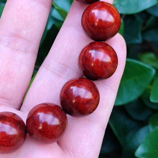 【青山特惠】1.5*15颗 5星带水波略带金星 小叶紫檀手串 t15 商品图3