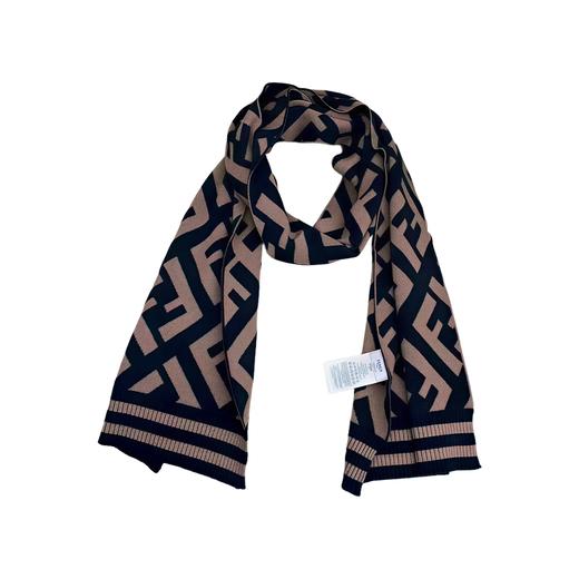 优选丨【礼盒礼袋】FENDI芬迪FF图案印花围巾 香港直邮 商品图2