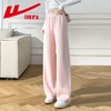 回力蕾丝边运动裤女2025新款春秋款阔腿裤休闲小个子垂感直筒卫裤 商品缩略图9