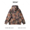 SDSA男士秋冬新款痞帅男装撞色扎染植物花卉连帽卫衣宽松百搭上衣 商品缩略图4