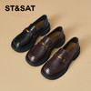 星期六街头风复古金扣厚底乐福鞋SSD3111CDH 商品缩略图2