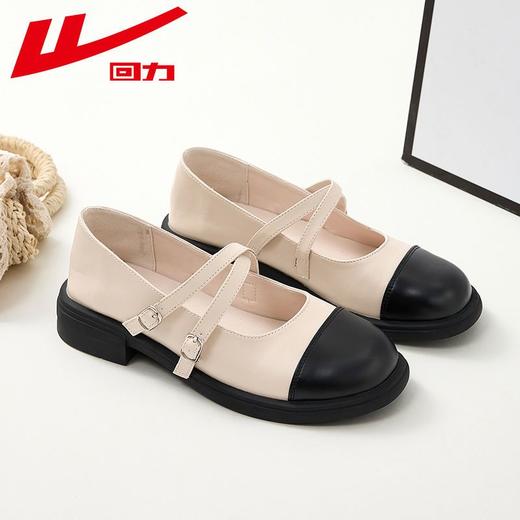 回力女鞋小皮鞋女款2025爆款百搭气质豆豆鞋女春秋配裙子法式单鞋 商品图6